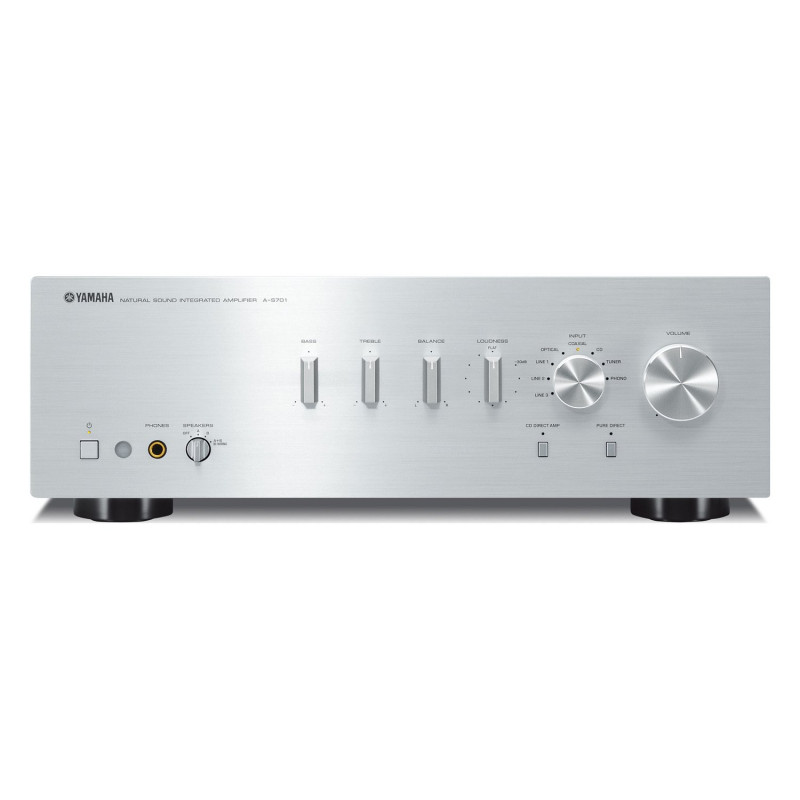 Yamaha A-S701, vista frontal en plata