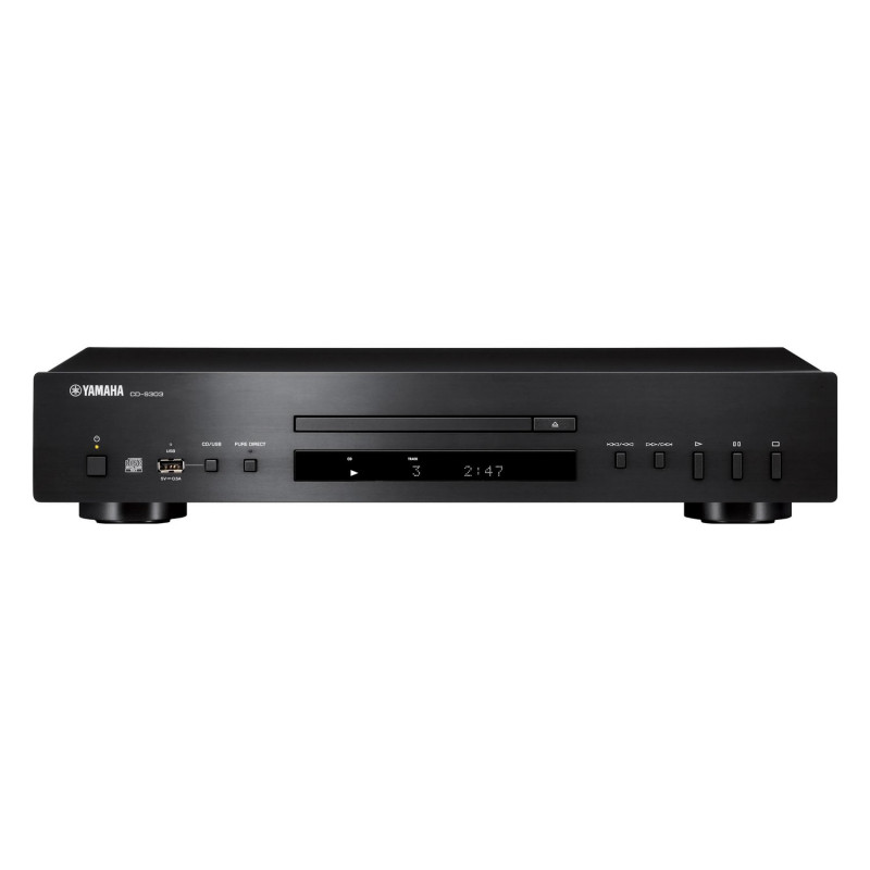 Yamaha CD-S303, vista frontal en negro