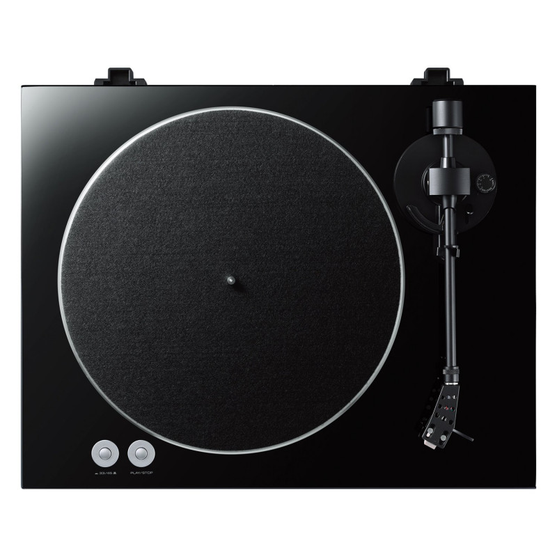 Yamaha TT-S303, vista superior del plato y el brazo
