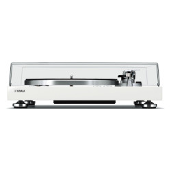 Yamaha MusicCast VINYL 500, vista frontal en blanco con la tapa cerrada