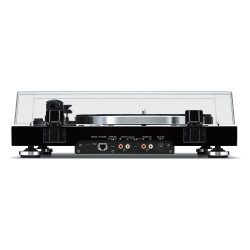 Yamaha MusicCast VINYL 500, panel trasero con red, salidas LINE OUT y PHONO OUT y selector