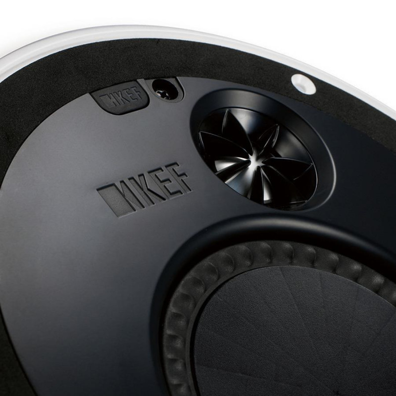 KEF Ci160TR, detalle del tweeter y el woofer