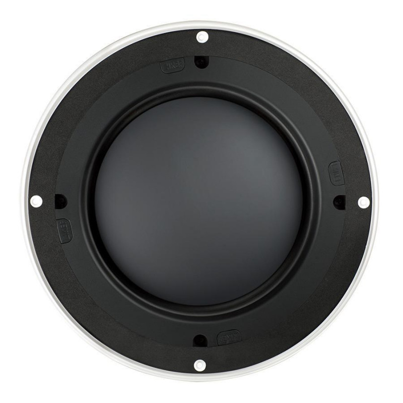 KEF Ci200TRb, vista frontal sin rejilla con el woofer de 200 mm
