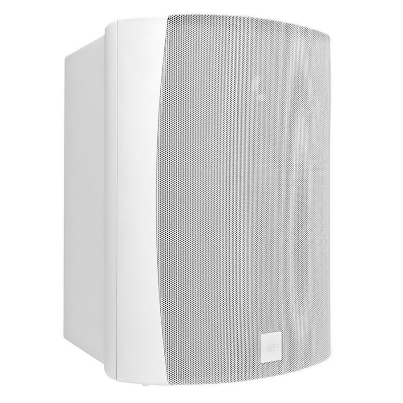 KEF Ventura 6 en blanco, vista frontal en ángulo
