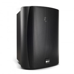 KEF Ventura 5 en negro, vista frontal en ángulo