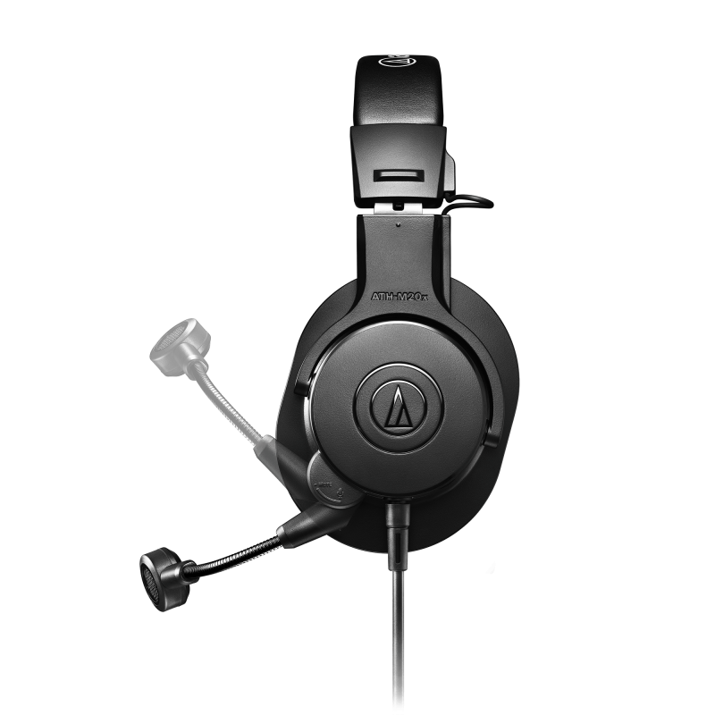 Audio-Technica ATH-M20xSTS con el brazo del micrófono girado