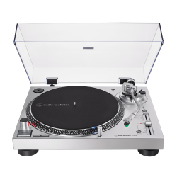 Audio-Technica AT-LP120XUSB en plata, giradiscos de tracción directa