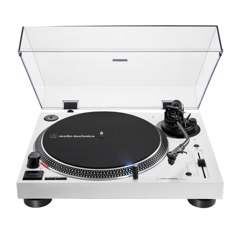 Audio-Technica AT-LP120XBT-USB en blanco, giradiscos de tracción directa con Bluetooth