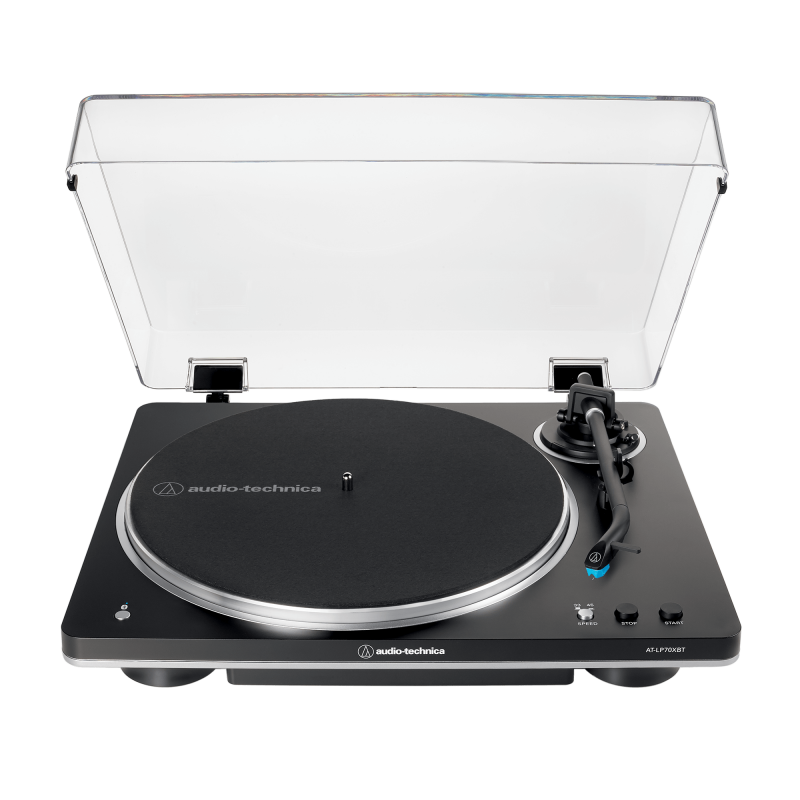 Audio-Technica AT-LP70XBT en negro y plata, giradiscos automático con Bluetooth