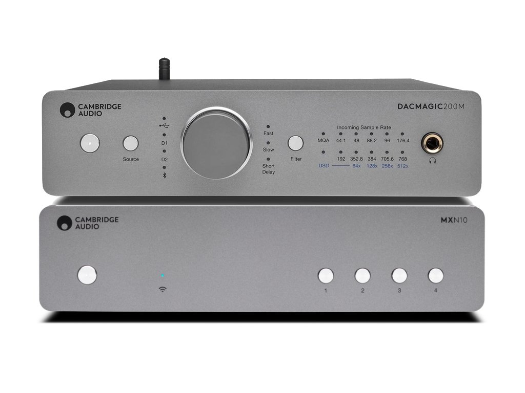 Cambridge Audio MXN10 junto al DacMagic 200M — sistema de media anchura